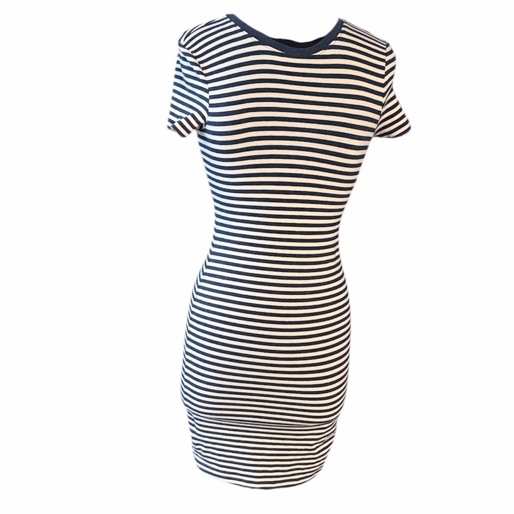 H&M Navy and White Striped Mini Dress size XS
